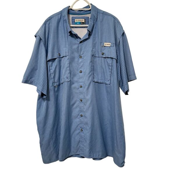 Magellan Outdoors Laguna Madre Solid Short Sleeve Fish Gear Vented Shirt 3XL - Picture 1 of 8
